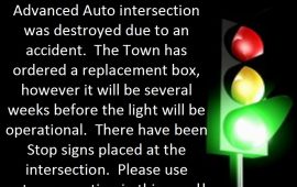 Traffic Light issue – near Advanced Auto