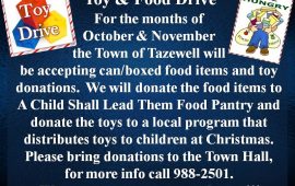 Toy and Food Drive for October and November
